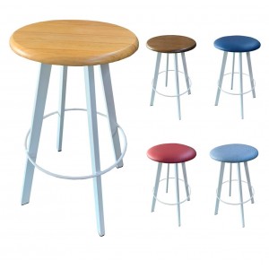 Brendale Bar Stool Assorted Seat Finishes White Frame 750mm